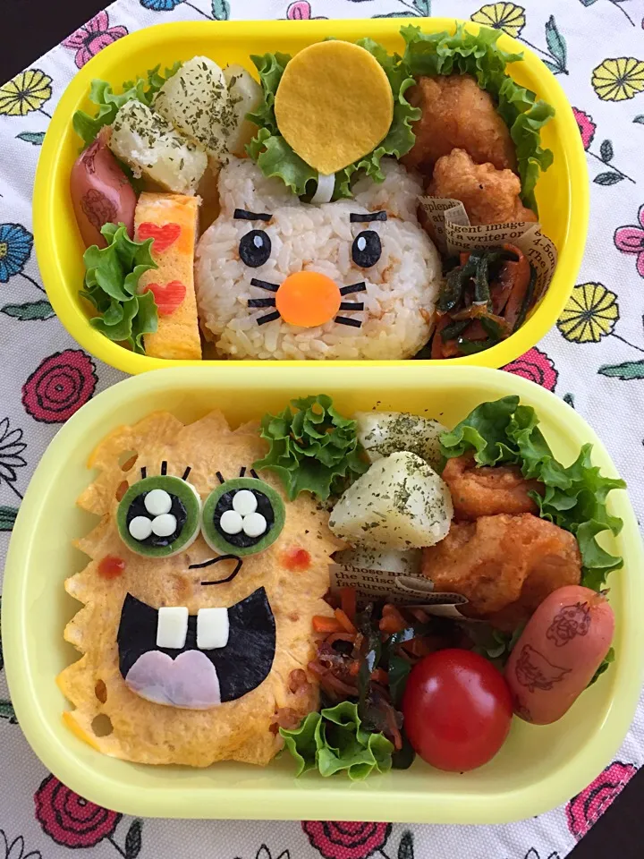 スポンジボブ&ティニーのお弁当῍̻̩✧(´͈ ૢᐜ `͈ૢ)˖῍̻̩|Junkoさん