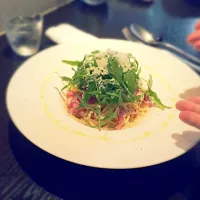 Snapdishの料理写真:ルッコラとプロシュートのパスタ|まぁさん