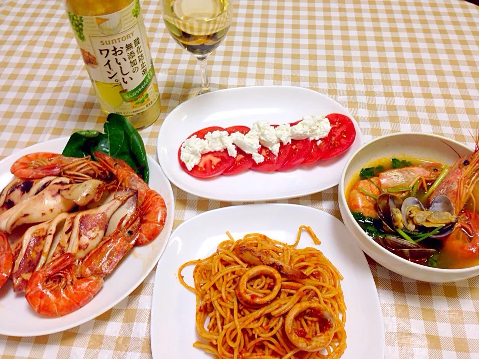 Squid  pasta &tom yum soup etcetera|lizaさん