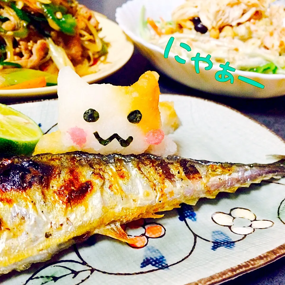 Snapdishの料理写真:秋刀魚の塩焼き|ばん。さん