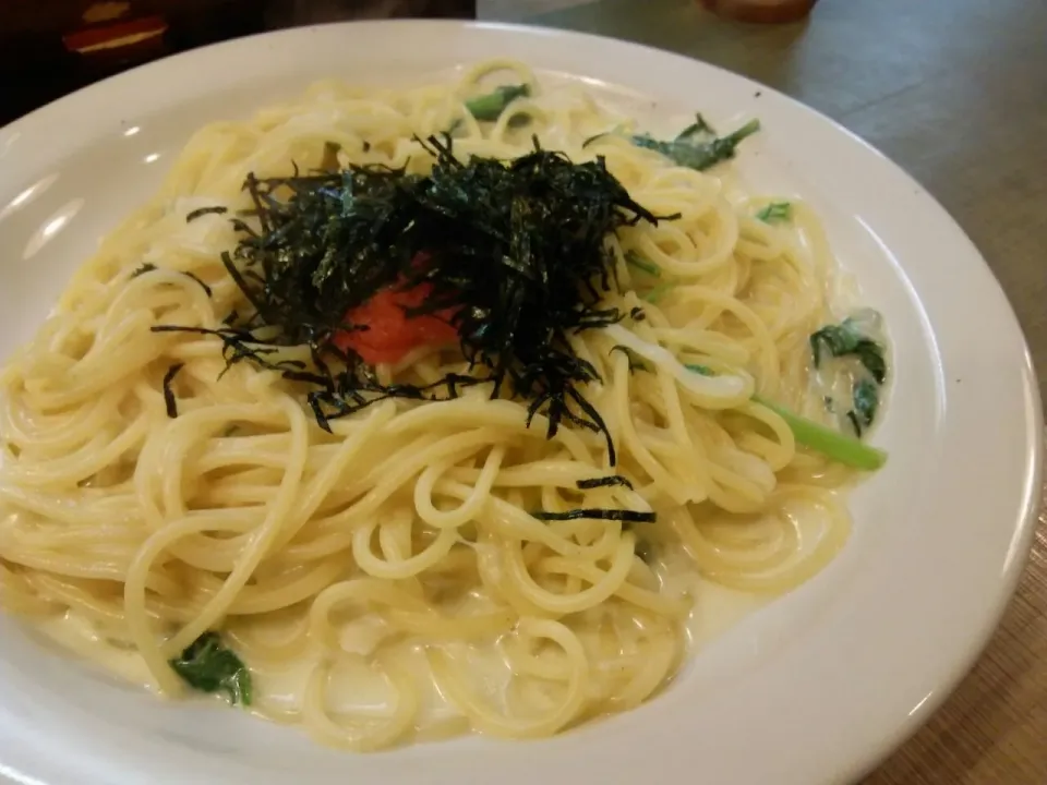 ぱす多家 のタラコクリームのパスタ、600円。|東京ライオンズさん