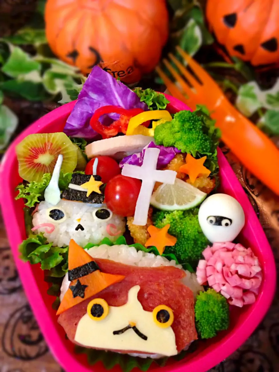 妖怪ウォッチのハロウィン子ども弁当|さとみ (satomi_foodart)さん