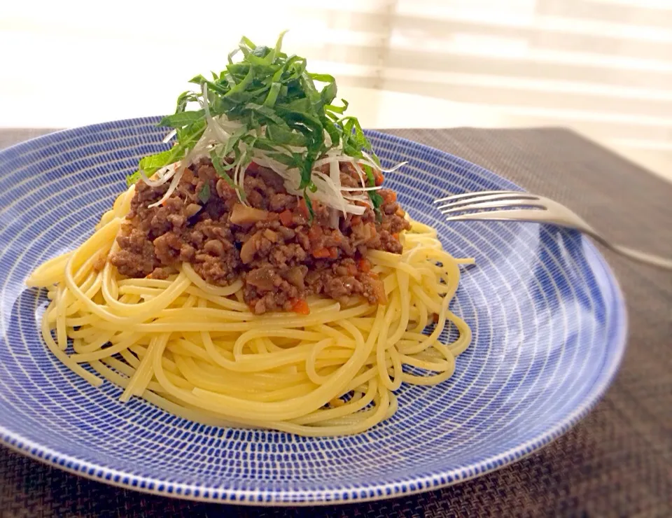 Snapdishの料理写真:やっぱり美味しい！和風ミートソースパスタ|有山さん