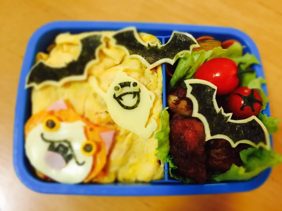 妖怪ウォッチ♥︎キャラ弁♥︎ジバニャン♥︎ウィスパー♥︎ハロウィン♥︎バージョン♥︎|tomoさん