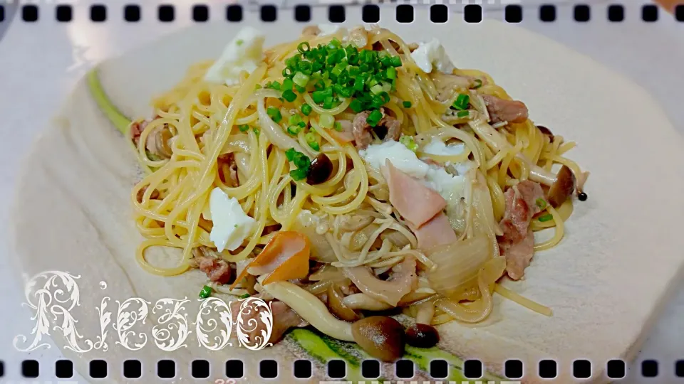 チキンとキノコの和風パスタ

今回はハムで～|りえぞ～さん