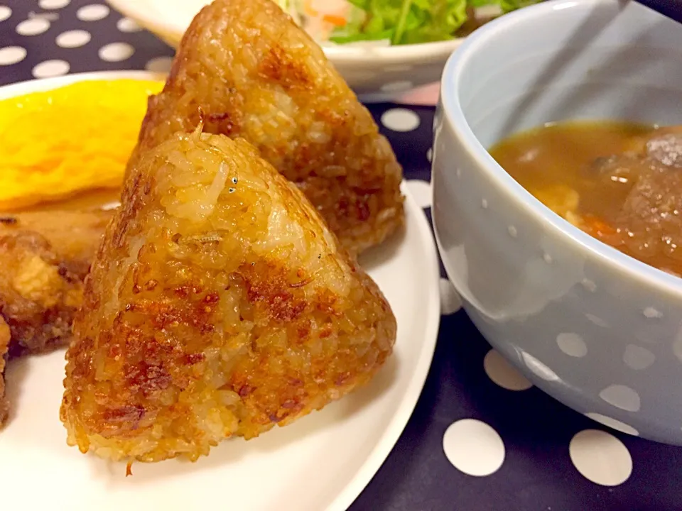 夕ご飯 焼きおにぎり|naahoさん