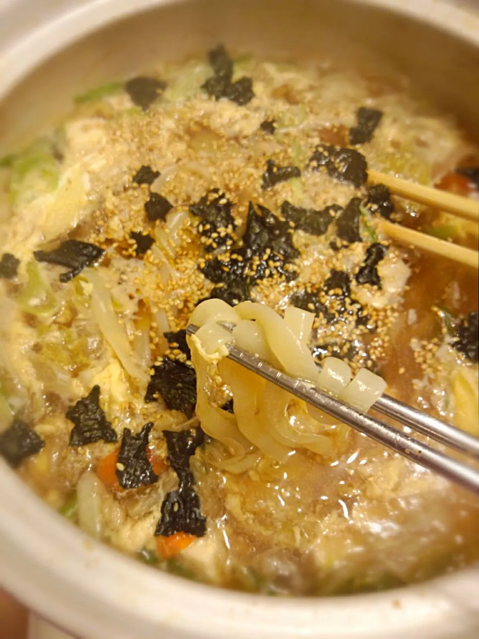 〆は韓国うどん♡10/16|ちび太さん