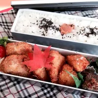 息子のお弁当ヒレカツANDジャガ芋フライ|miyaさん