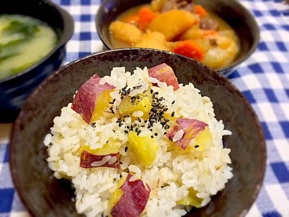 さつまいもご飯と肉じゃが|よっしーさん