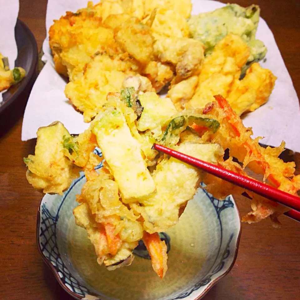 父お手製の天ぷら|みっちんさん