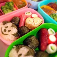 Snapdishの料理写真:ミッキー？キャラ弁|yumiさん