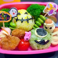 Snapdishの料理写真:ハロウィンver.マイクキャラ弁|maosuさん