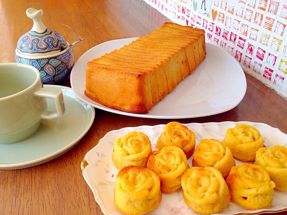 カボチャのケーキとティーセット|矢部肇子さん