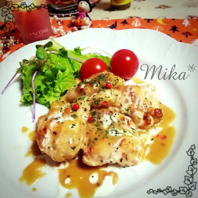 ⌘ 鶏肉のソテー•クリーミー和風ソース⌘|Mika❈さん