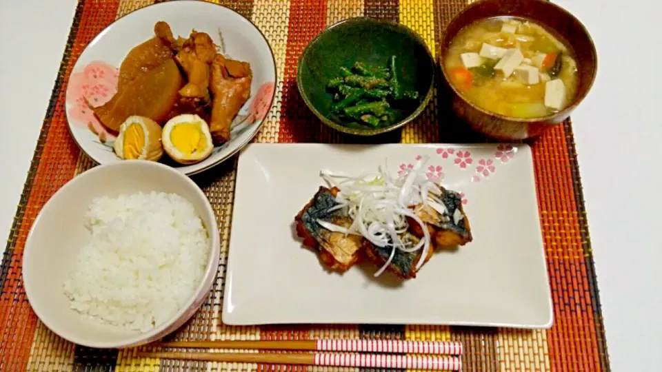 さごしの竜田揚げ、手羽元と大根の煮物♡|yuiさん