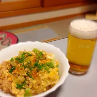 親子丼 ビールと共に|marucoさん