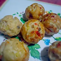 baked fish balls in takoyaki style|honeylett guevarraさん