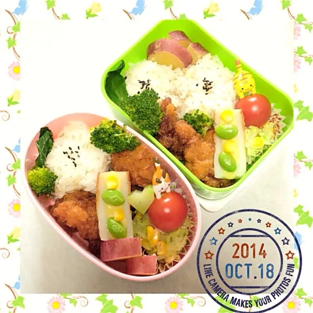 Snapdishの料理写真:2014/10/18  学童お弁当|もっさんさん