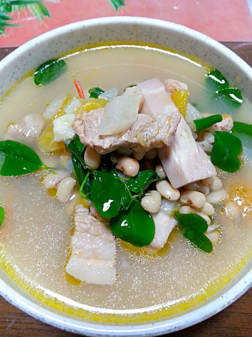 bean#jackfruit#horseradish(malunggay)#lemongrass#pork#soup#フィリピン料理@Miki's House|Miki Jorierose Obispoさん