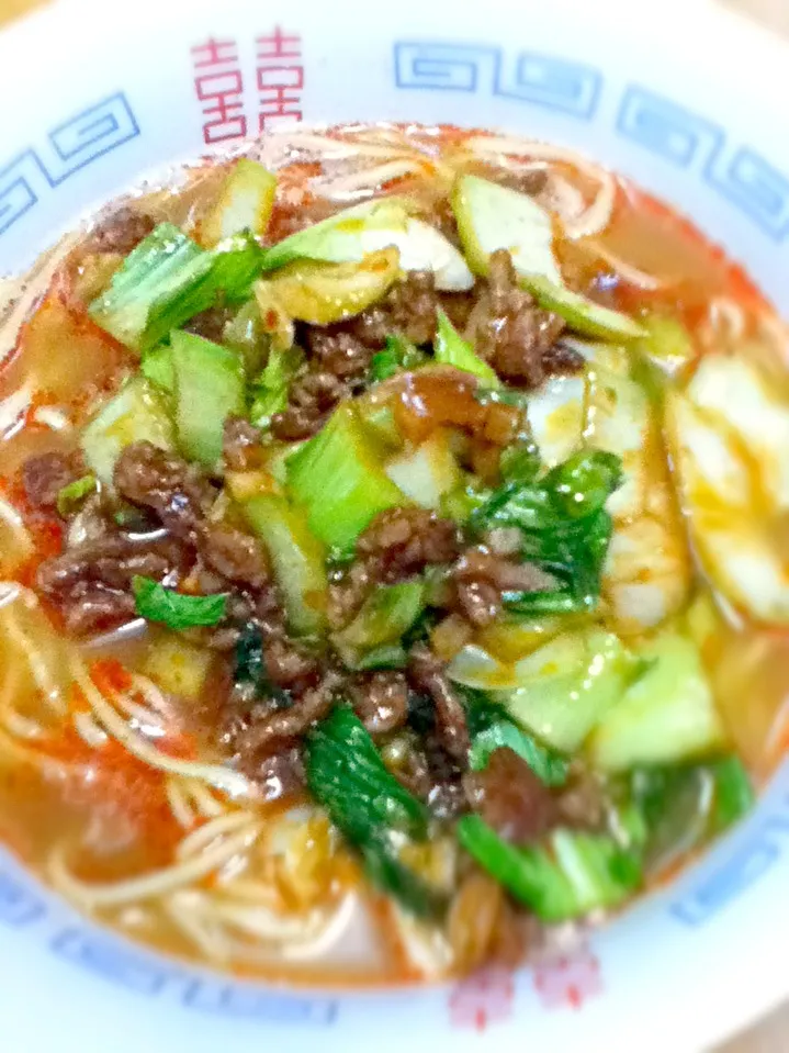 Snapdishの料理写真:担々麺(インスタント)|ichibeyさん