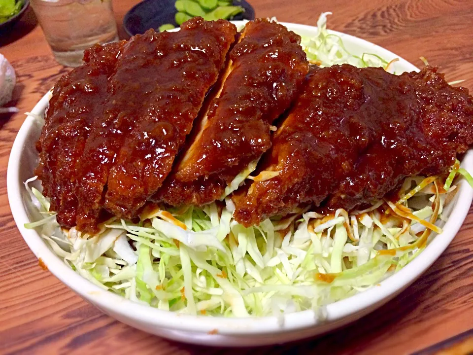 キッチン フライパンの会津名物チキンソースカツ丼|misakiさん