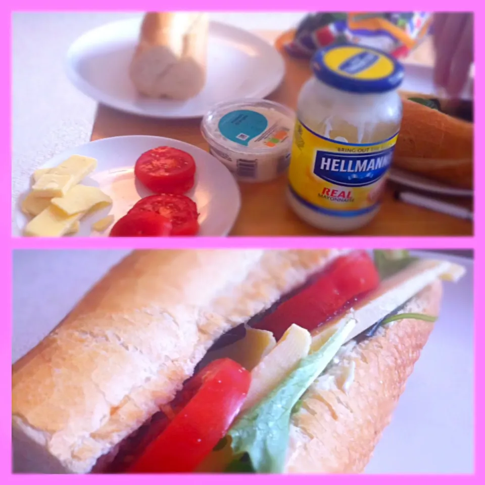 Cheese salad sandwich|🍓Jolejo🍓さん