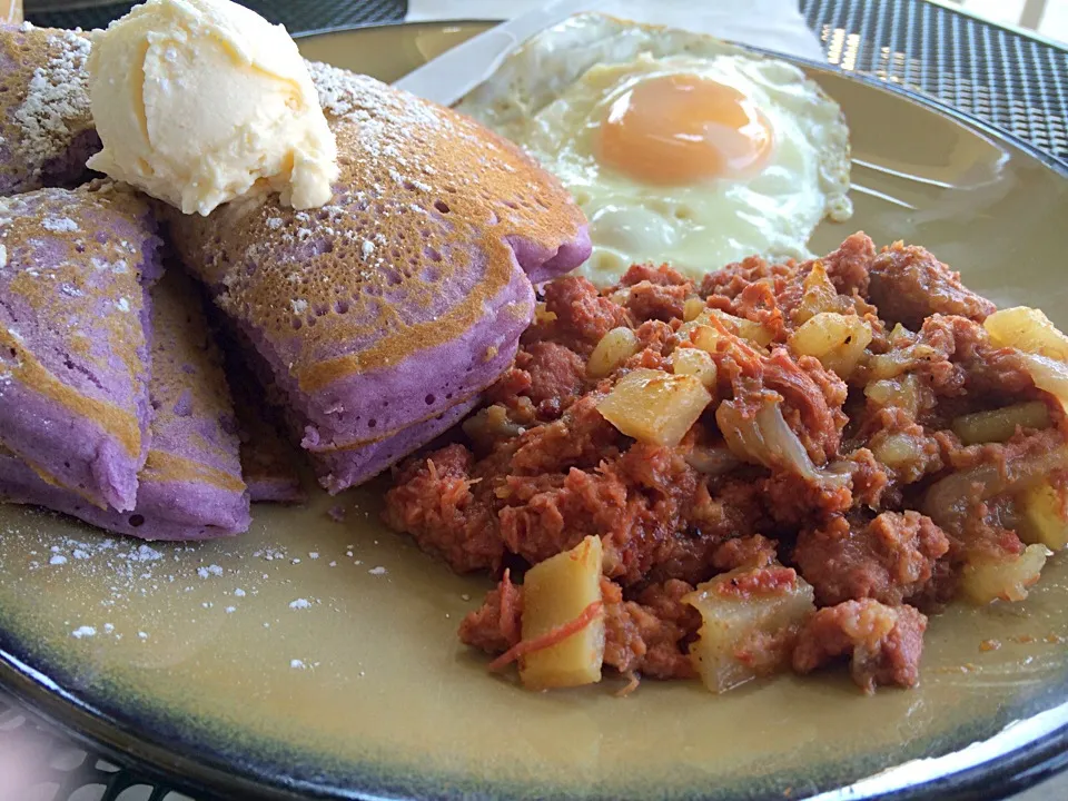 Snapdishの料理写真:Ube Pancakes|J A N I Aさん