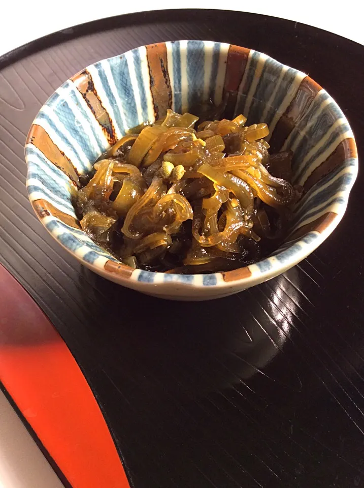 Snapdishの料理写真:今日のおばんざい 昆布の佃煮|jyunjyunさん