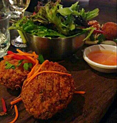 pork croquettes with a thai dipping sauce|woodfiredさん