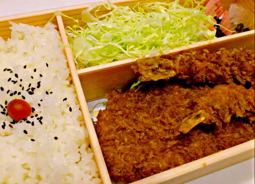 Snapdishの料理写真:海老フライ☆ヒレカツ弁当|ムッシュかまやつさん