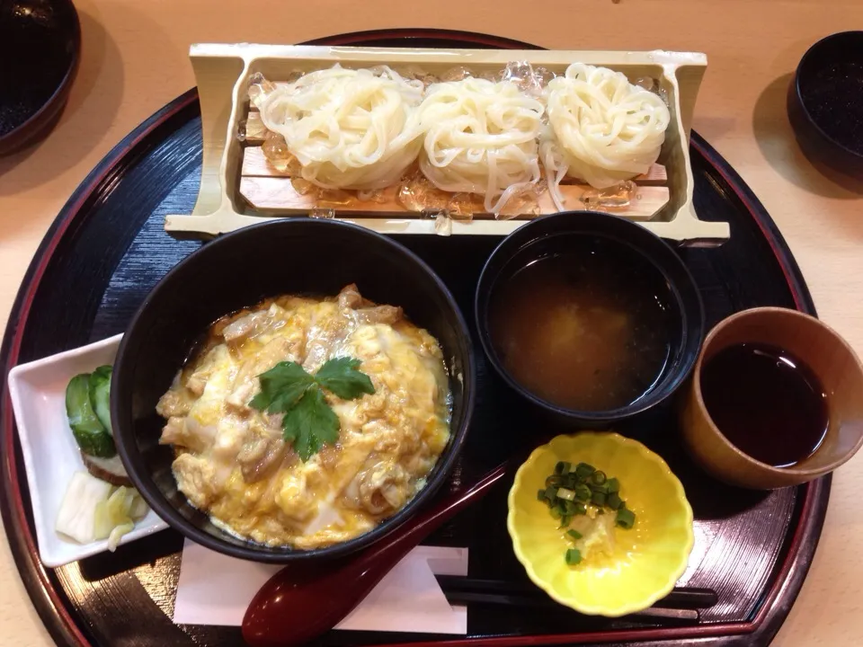 比内地鶏の親子丼＆稲庭うどんセット|Shio Kenさん