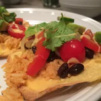 Chili con queso black bean tacos|littleOneさん