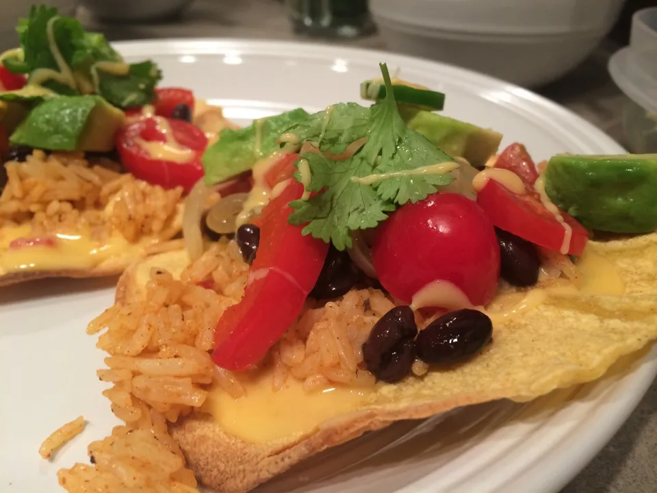 Chili con queso black bean tacos|littleOneさん