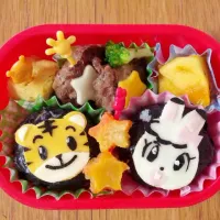 今日のお弁当#しまじろう #みみりん #幼稚園児|鶴子さん