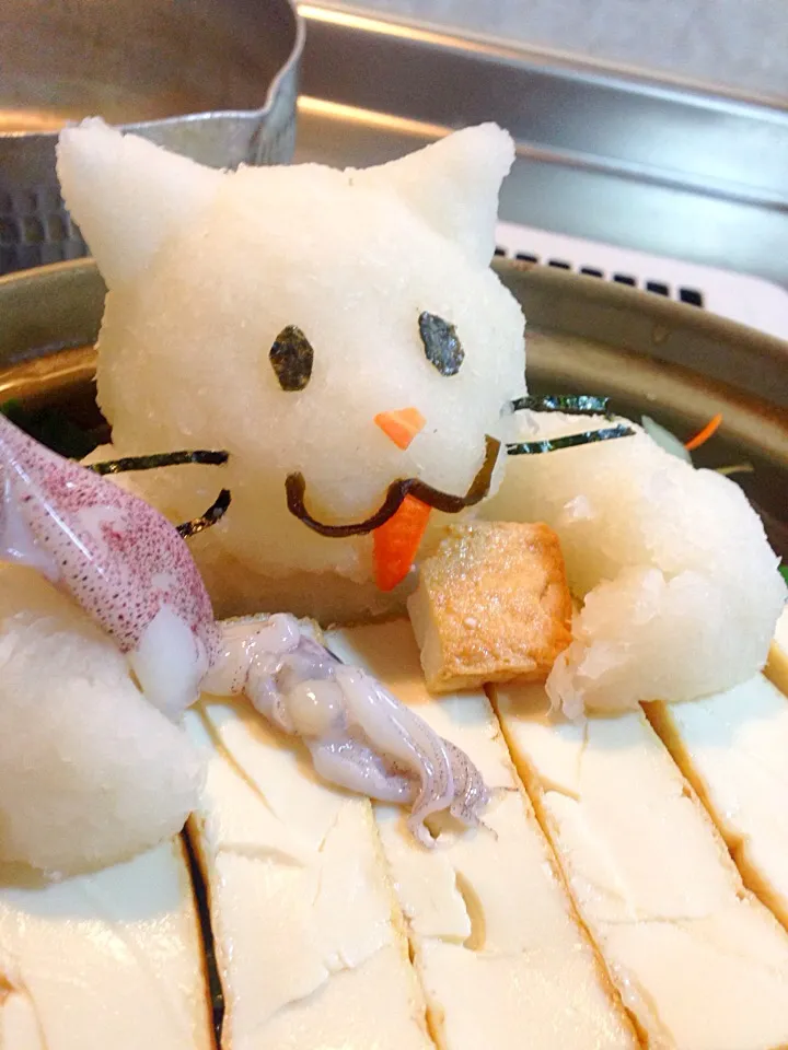 いかと 食パンたべるのこ大根おろし鍋|ゆきさん