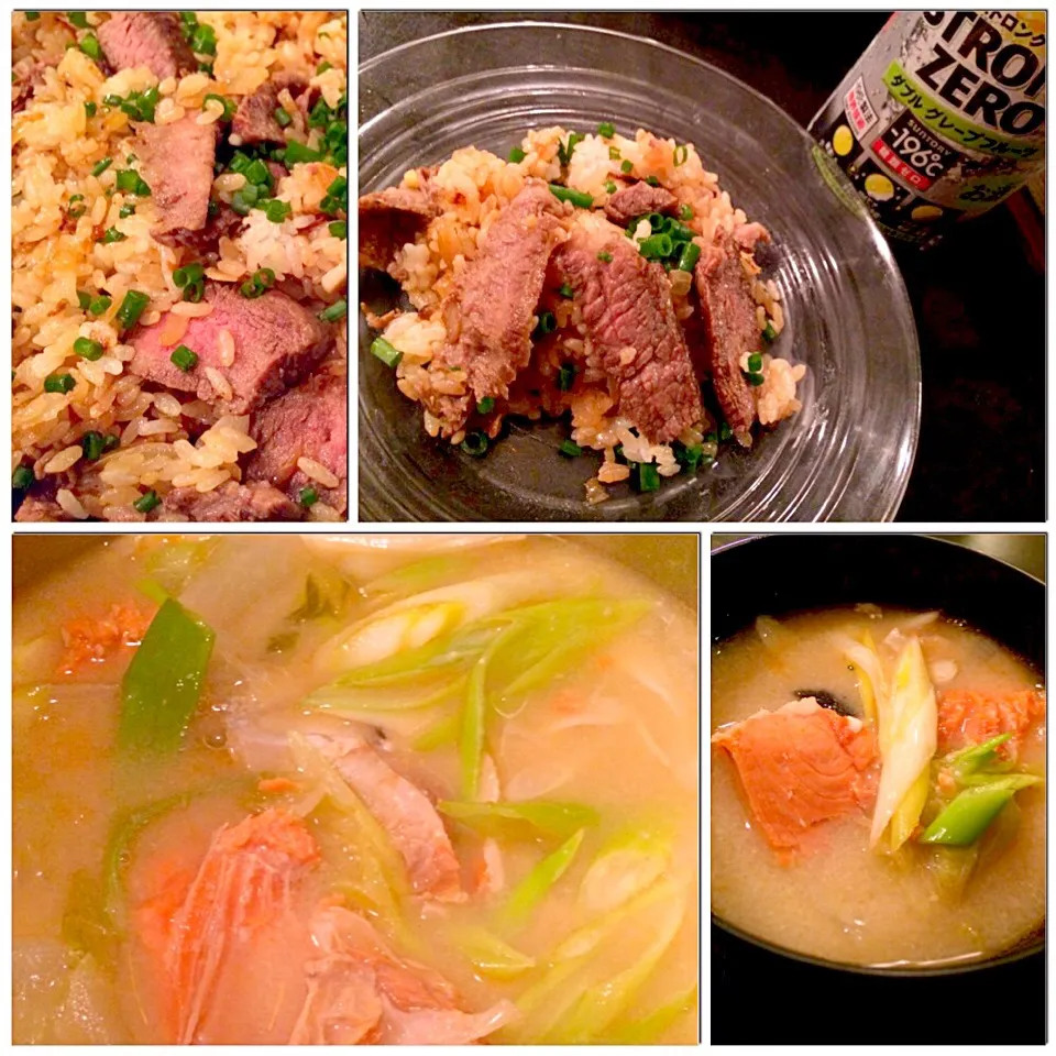 Today's Dinner🍴ざぶとんｽﾃｰｷ丼&三平汁 by mom|🌈Ami🍻さん