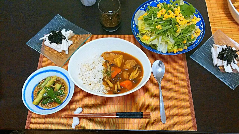 鰹出汁で秋の和風きのこカレー|pikyuさん