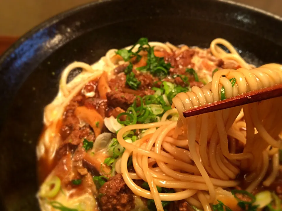 牛ひき肉の赤味噌シチュー温めん4|半田手延べそうめんの店 阿波や壱兆さん