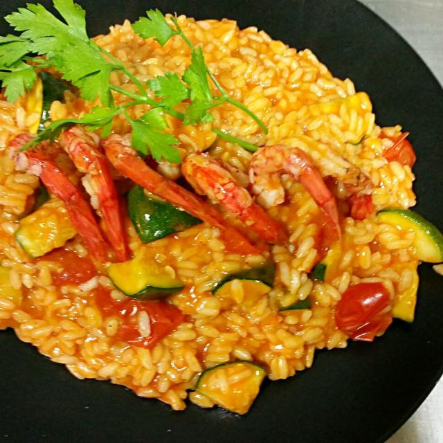risotto al gambero rosso del mediterraneoil fagottino/saimon SnapDish