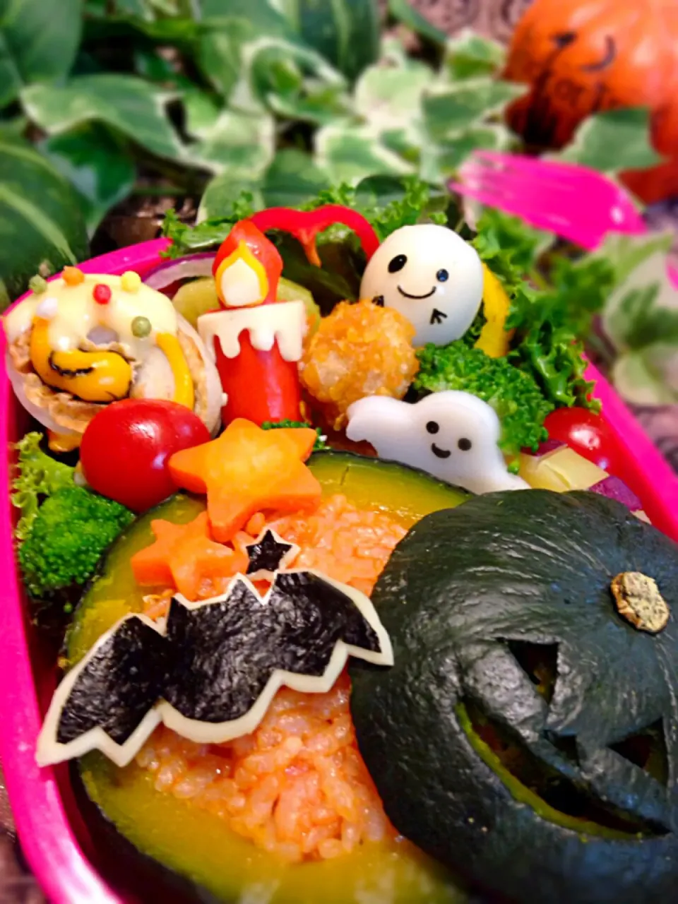 坊ちゃんかぼちゃカップのハロウィン子ども弁当🎃✨|さとみ (satomi_foodart)さん