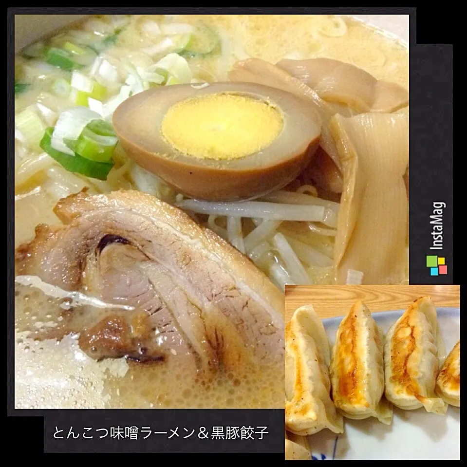 とんこつ味噌ラーメン＆黒豚餃子★|RIEママさん