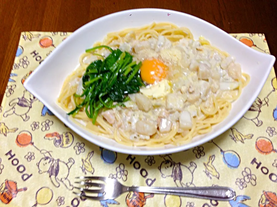 カルボナーラ風パスタ♡|はるみ(o^^o)さん