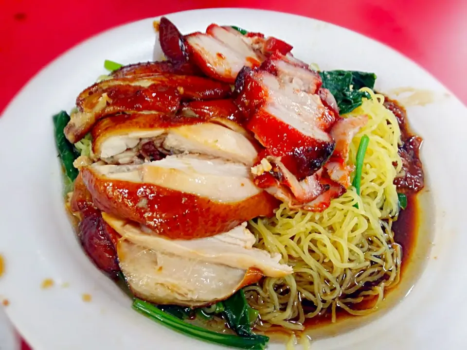 Snapdishの料理写真:Noodles with Soya Sauce Chicken & Char Siew|🌷lynnlicious🌷さん