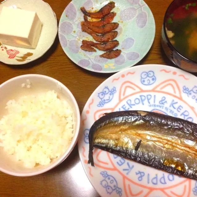 Snapdishの料理写真:秋刀魚と鯖のへしこ！|まからいとさん