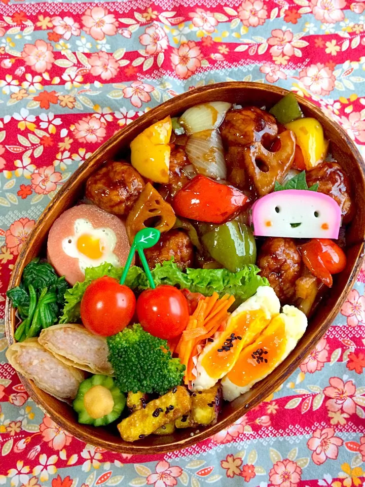 Snapdishの料理写真:今日の息子のお弁当2014/10/22|ミホさん