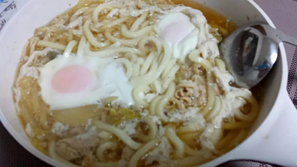 豚しゃぶ鍋残りにうどん～♪|三宅章人  Akihito Miyakeさん