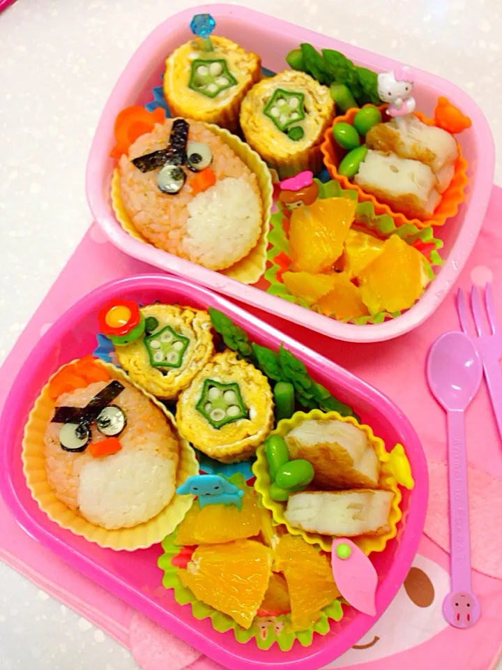 Snapdishの料理写真:Angry Birdお弁当🐤|Coco Huangさん