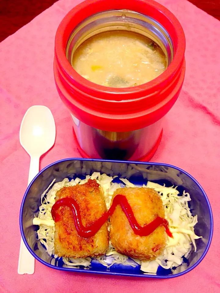 練習前の娘っち夕飯弁当(๑′ᴗ‵๑)💕|さくたえさん