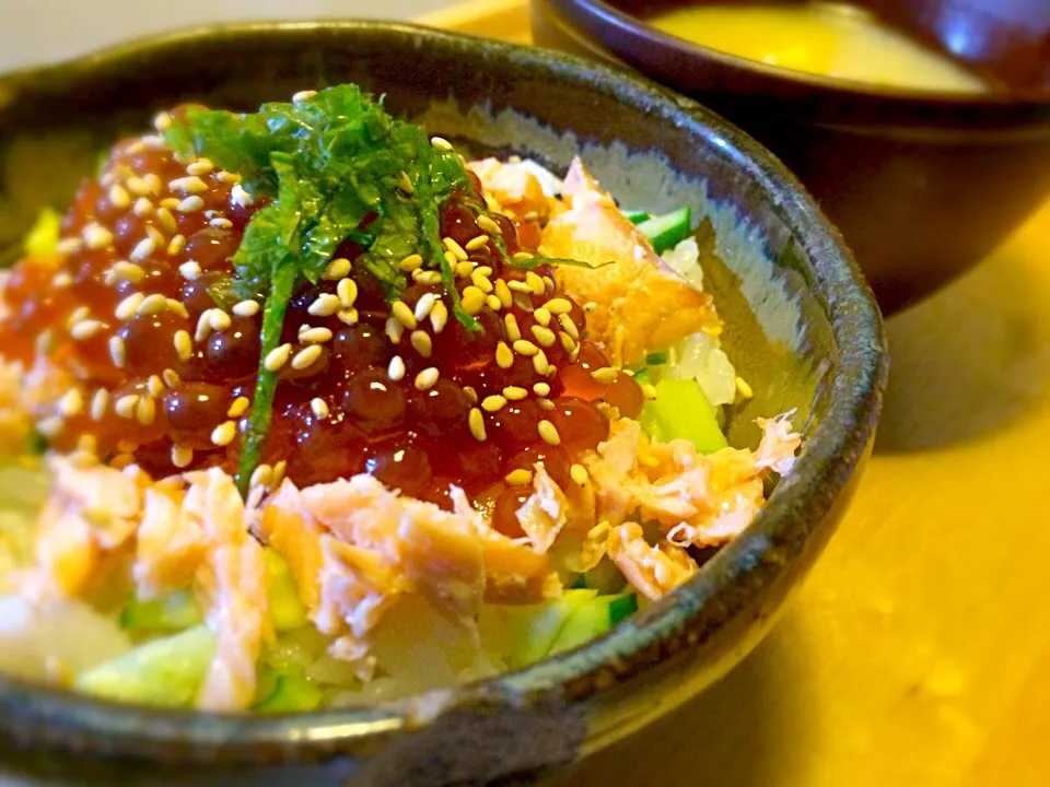 鮭とイクラの親子丼！|mioさん