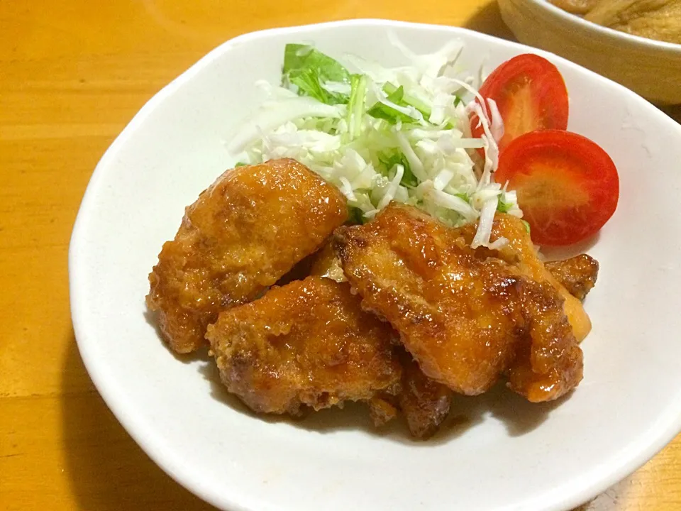 Sho-koさんの料理 Today Lunch is 鶏肉の韓国風コチュジャンマヨ炒め        ～焦がしにんにく風味|みきおさん